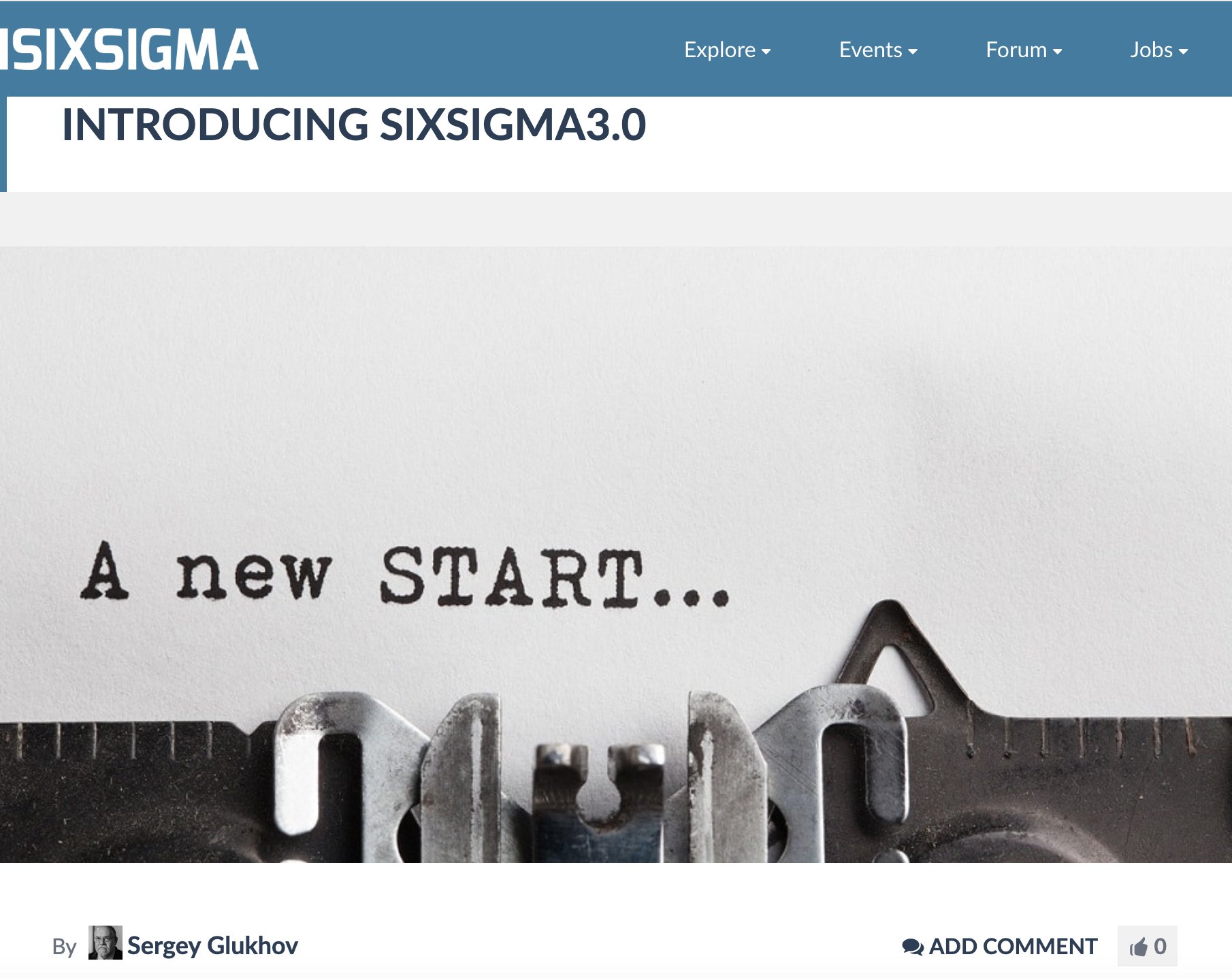 Introducing SixSigma3.0!